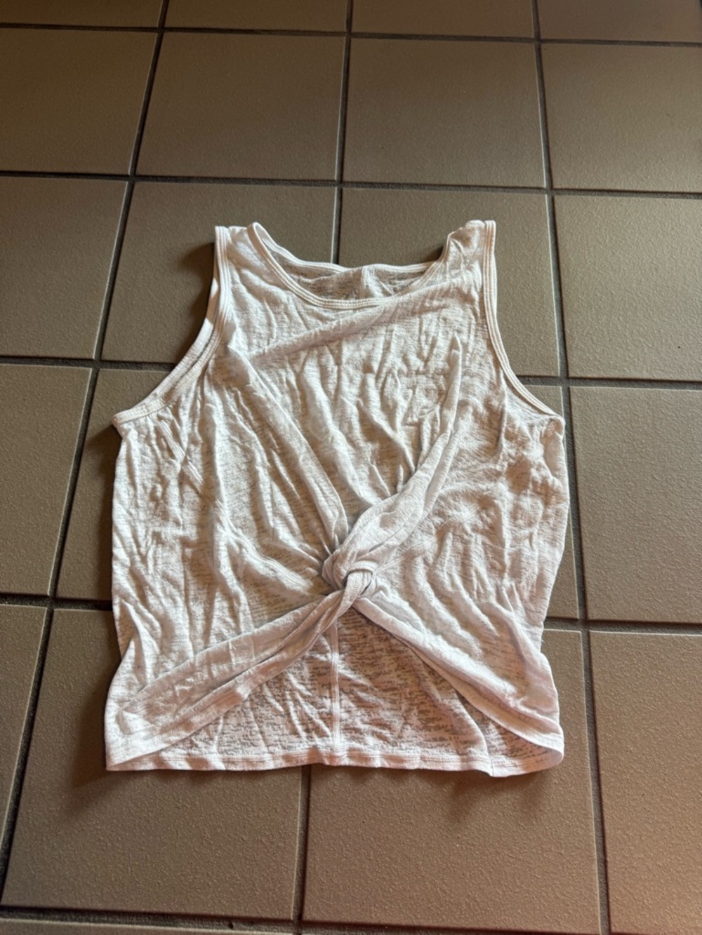 lululemon athletica Cream Twist-Front Tank